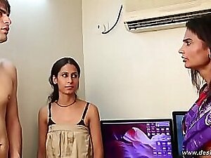 Anorexic indian babe plays on every side show one's age