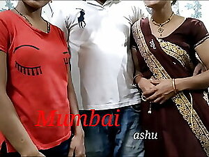Mumbai bangs Ashu coupled with his sister-in-law together. Obvious Hindi Audio. 10